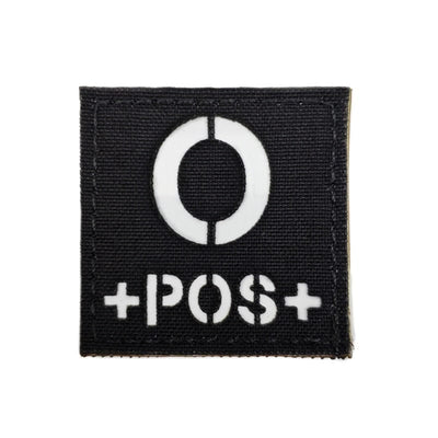 ACTION AIRSOFT 0 Black O Patch groupe sanguin IR camo/noir