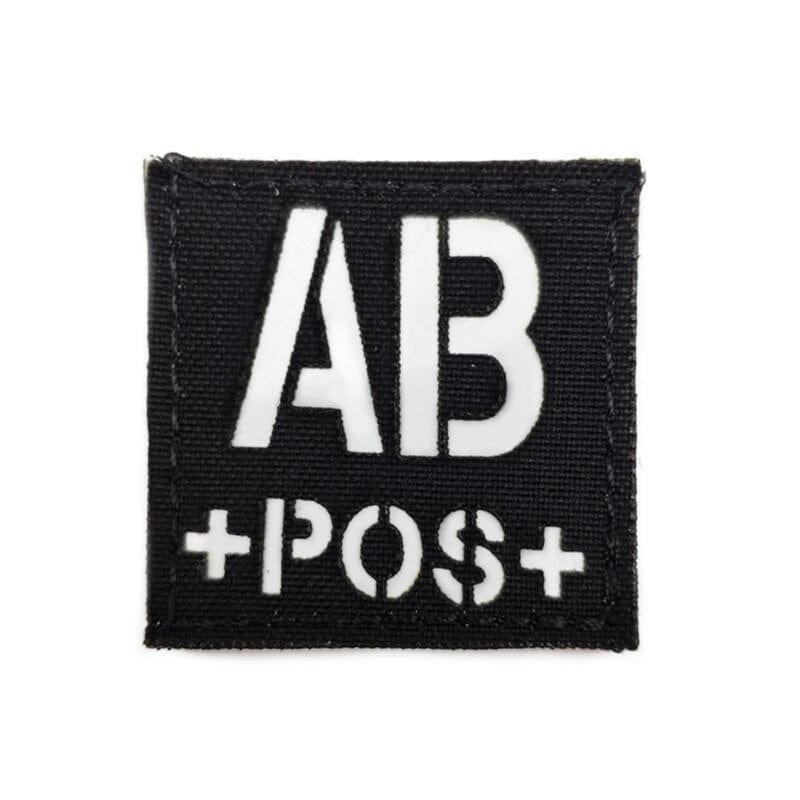 ACTION AIRSOFT 0 Black AB Patch groupe sanguin IR camo/noir