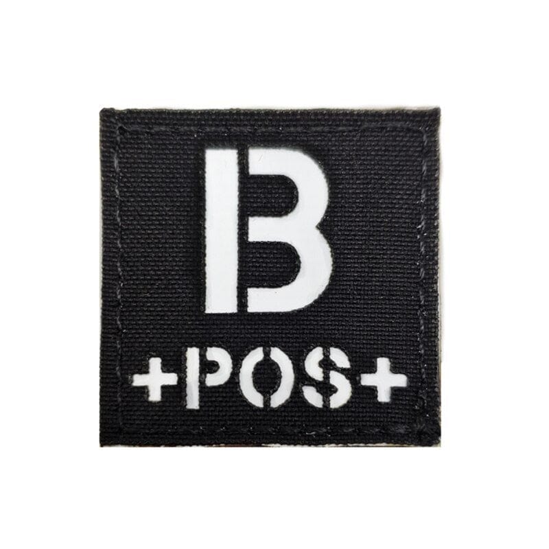 ACTION AIRSOFT 0 Black B Patch groupe sanguin IR camo/noir