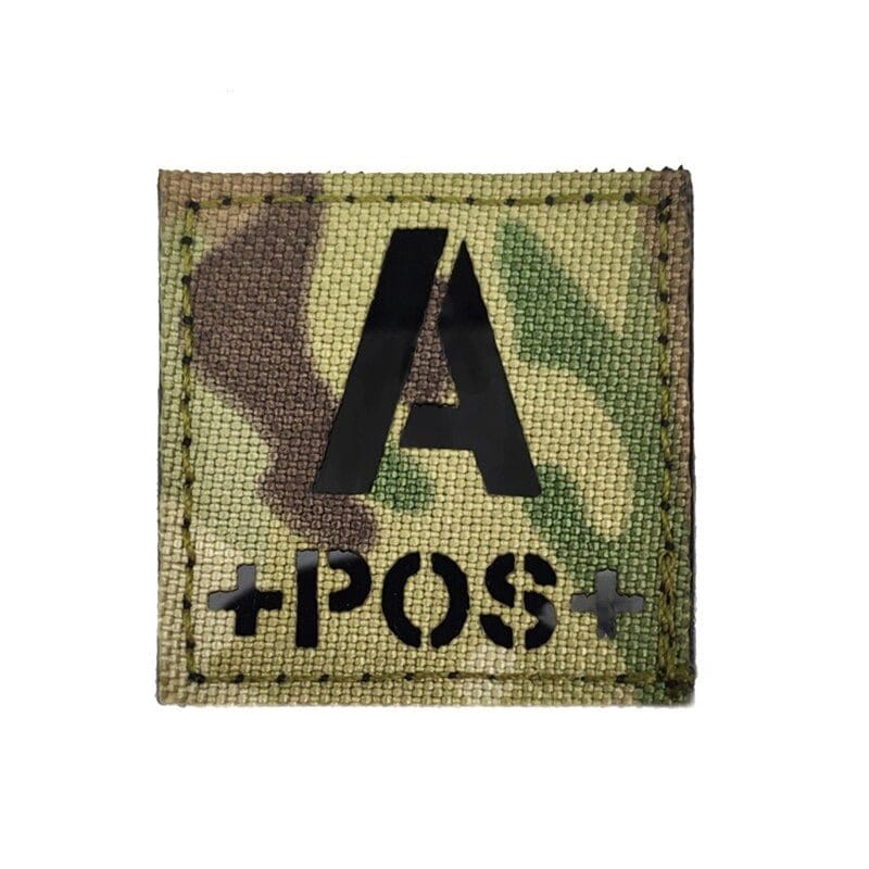 ACTION AIRSOFT 0 Multicam A Patch groupe sanguin IR camo/noir