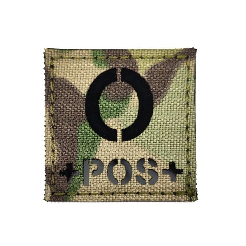 ACTION AIRSOFT 0 Multicam O Patch groupe sanguin IR camo/noir