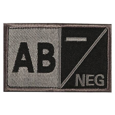 ACTION AIRSOFT 0 A- négatif Patch groupe sanguin noir crochet et boucle