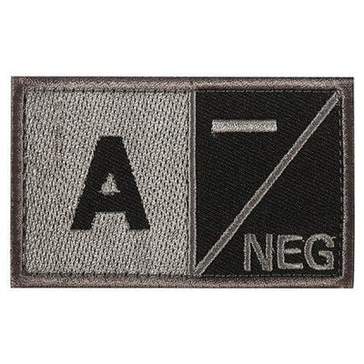 ACTION AIRSOFT 0 A- positif Patch groupe sanguin noir crochet et boucle