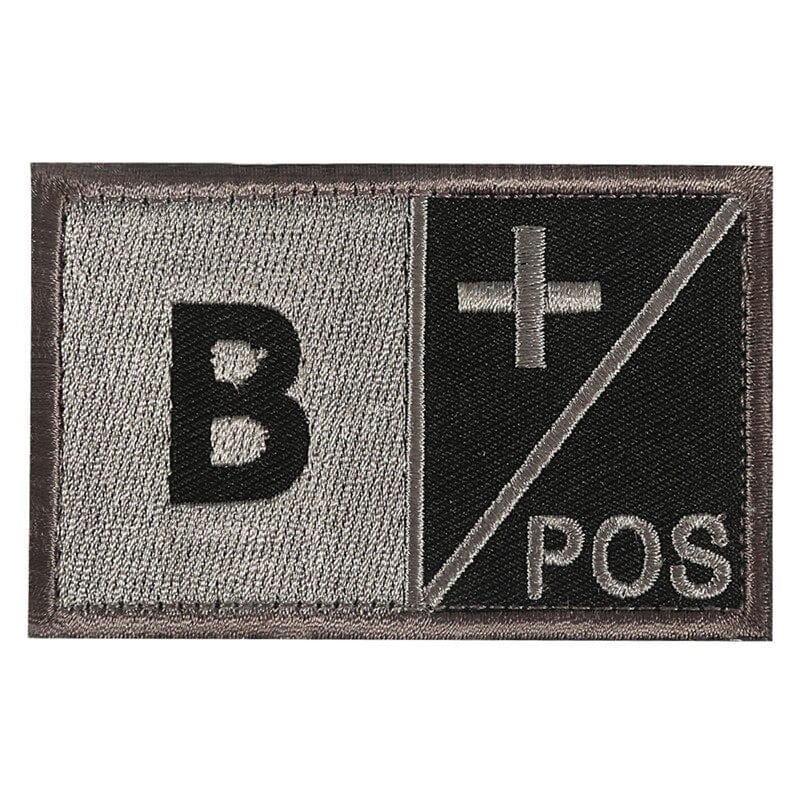 ACTION AIRSOFT 0 Patch groupe sanguin noir crochet et boucle