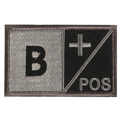 ACTION AIRSOFT 0 Patch groupe sanguin noir crochet et boucle