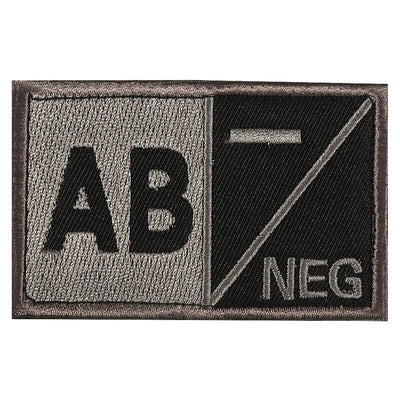 ACTION AIRSOFT 0 Patch groupe sanguin noir crochet et boucle