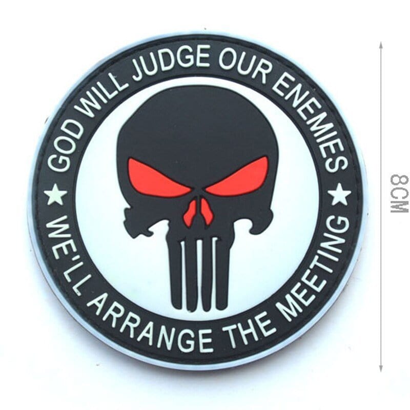 ACTION AIRSOFT 0 Patch Punisher lumineux PVC crochet