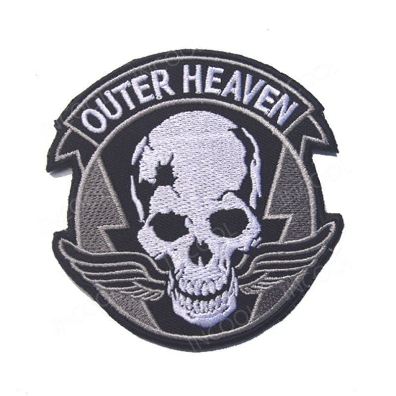 ACTION AIRSOFT 0 Noir - Blanc Patch réfléchissant Outher Heaven 8 x 8.5cm