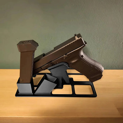 Plastic Pistol Display Stand with Magazine Holder Airsoft Gun Holder Handgun Support Pistol Storage Rest Tactical G17 G19 Rack
