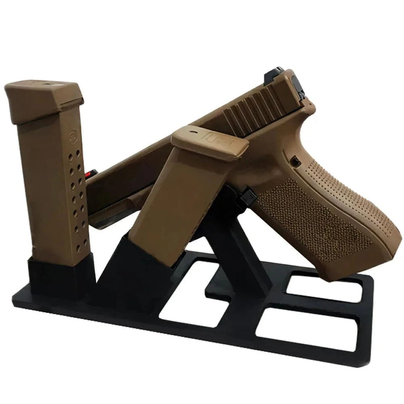 Plastic Pistol Display Stand with Magazine Holder Airsoft Gun Holder Handgun Support Pistol Storage Rest Tactical G17 G19 Rack