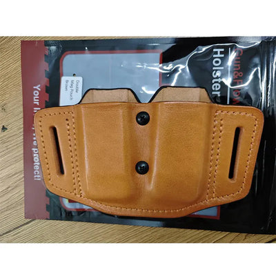 Pochette universelle en cuir Mars pour magasin, double pile, Gun & Flower Mag Electrolux, 9/40 Marron
