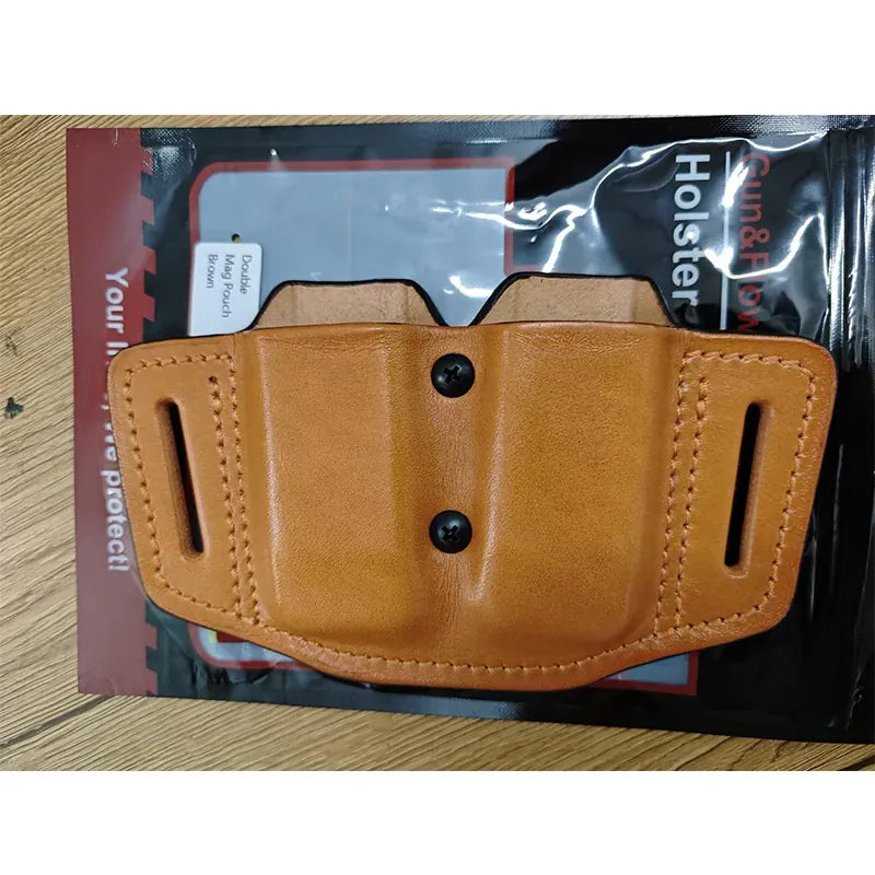 Pochette universelle en cuir Mars pour magasin, double pile, Gun & Flower Mag Electrolux, 9/40 Marron