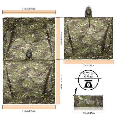 ACTION AIRSOFT 0 Poncho camouflage Tactical CNS