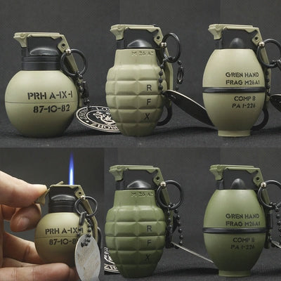 ACTION AIRSOFT 0 Porte-clé briquet grenade flamme bleue