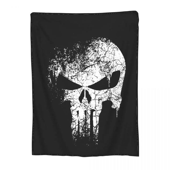 Punisher Blanket Flannel Textile Decor Multi-function Lightweight Throw Blanket for Sofa Outdoor Plush Thin Quilt as the picture shows / 75x100cm 30x40in