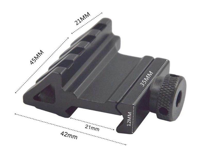 ACTION AIRSOFT 0 Rail visée 4 fentes latéral RTS 45° 20/45mm