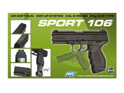 Action Airsoft Réplique pistolet ASG Sport 106 CO2 Fixe 1.3J