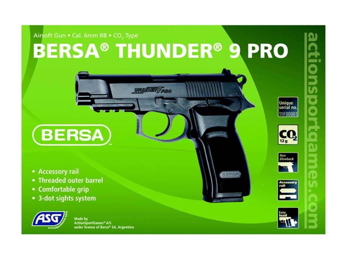 Action Airsoft Réplique pistolet Bersa Thunder 9 Pro CO2 Fixe 1.8J