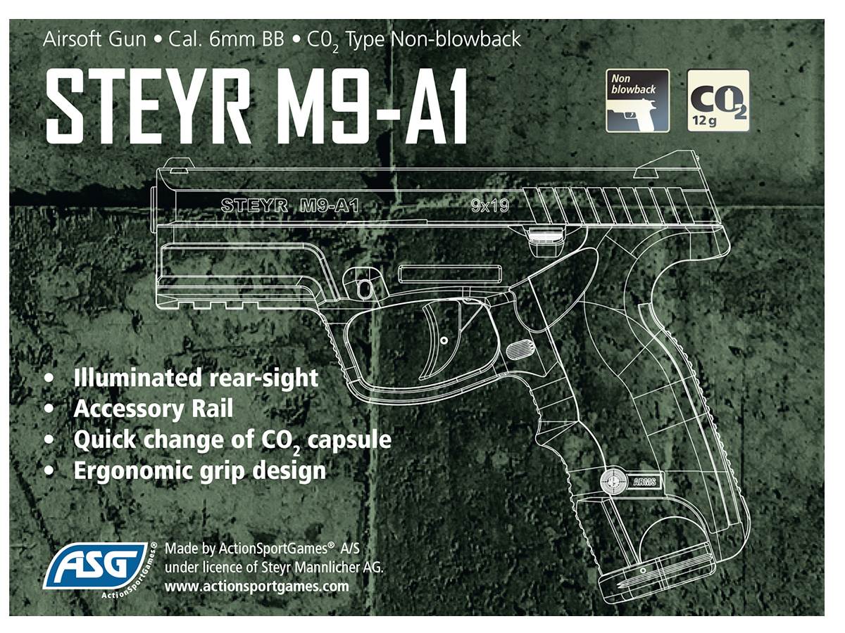 Action Airsoft Réplique pistolet Steyr M9-A1 CO2 Fixe 1J