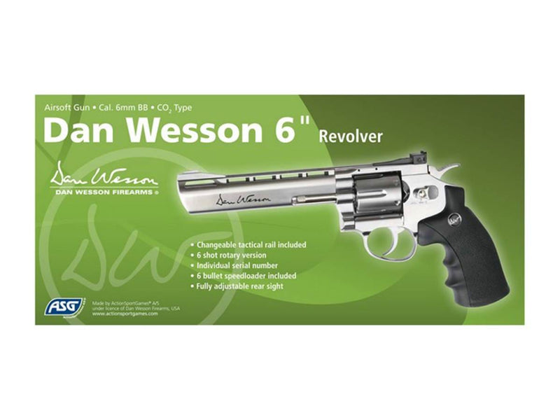 Action Airsoft Réplique revolver Dan Wesson 6" chrome CO2 1.9J