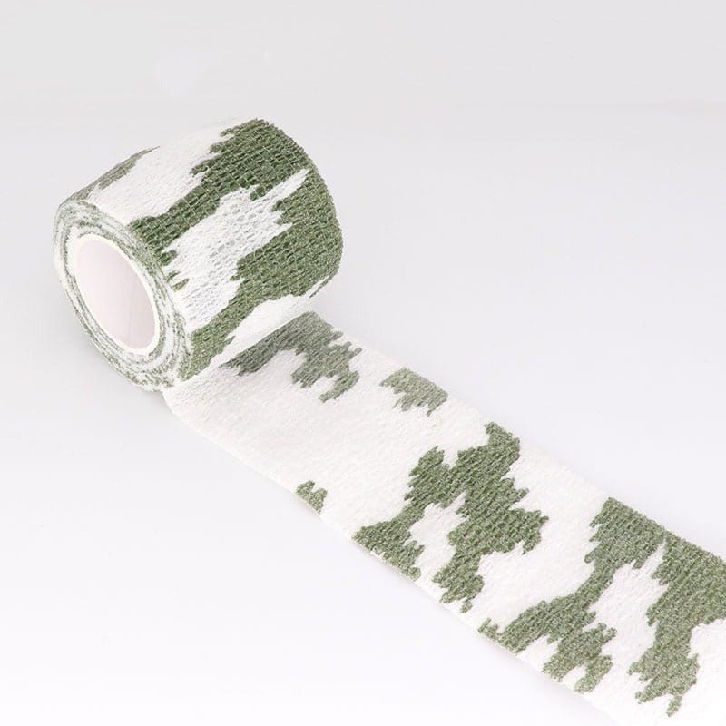 eventoloisirs 0 Camouflage vert - blanc / 2.5cm X 4.5m Ruban adhésif camouflage élastique