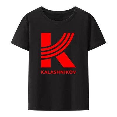 Russian Gas Operated Rotating Bolt Izhmash Kalashnikov Ak74 Print T Shirt Men Women Short Sleeve Loose Breathable Streetwear 0621468-black / XXXL
