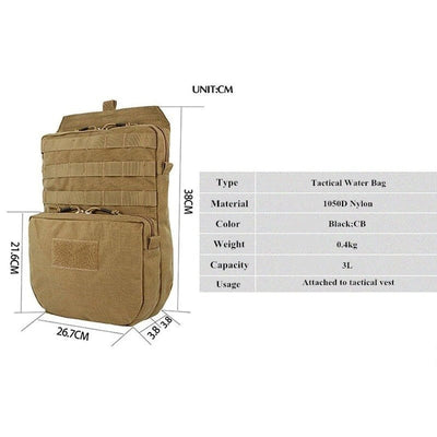 eventoloisirs 0 Sac hydratation Plate Carrier 3l H2O CS Force