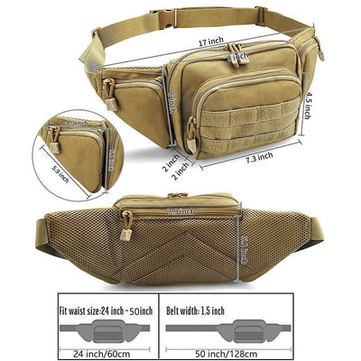 eventoloisirs 0 Sac taille Molle Ray Tactical Tan/Coyote