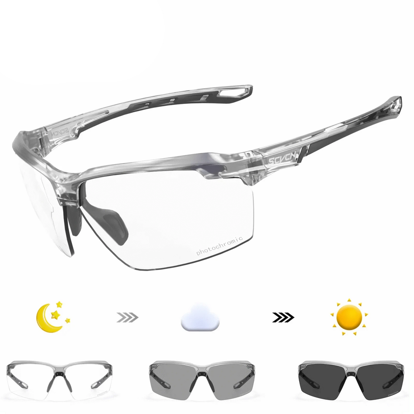 SCVCN Explosion Proof Hunting CS War Game Eyewear Outdoor Airsoft Shooting Glasses Polarized Men Shockproof Tactical Goggles Photochromic-06