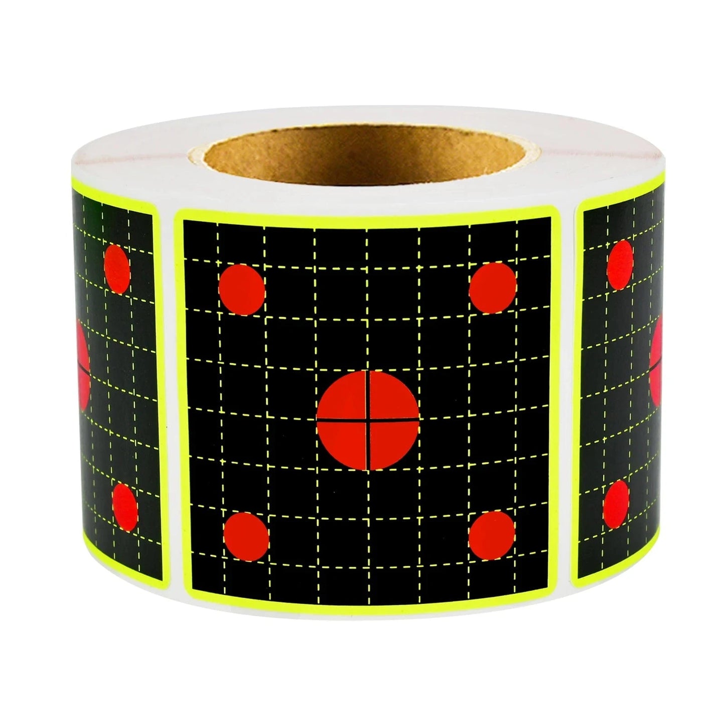 Shooting Square Practice Splash Target Paper Shooting Target Training Supplies Fluorescent Color Label 200Pcs 2in (Can Be Used for Real Gun Practice and Air Gun Practice) High Eye-Catching Shooting Target Stickers