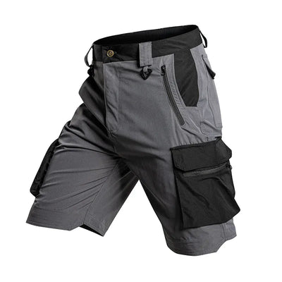 Shorts tactiques pour hommes, séchage rapide, légers, multi-poches, style militaire, pour la randonnée, la pêche, le camping, le travail, l'été, en plein air Grey / S