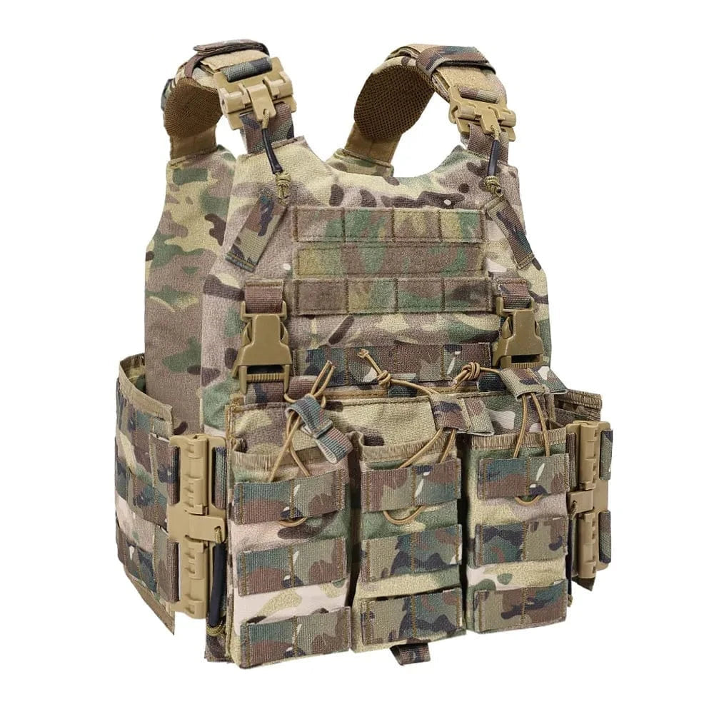 SINAIRSOFT Tactical Nylon Vest With Quick Release Security Molle Multi-camo Plate Carrier Chaleco Hunting Vests