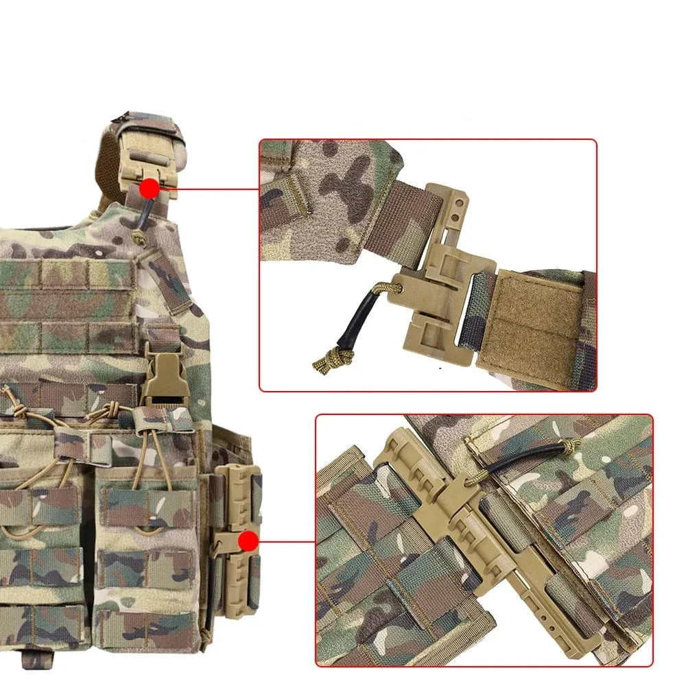 SINAIRSOFT Tactical Nylon Vest With Quick Release Security Molle Multi-camo Plate Carrier Chaleco Hunting Vests