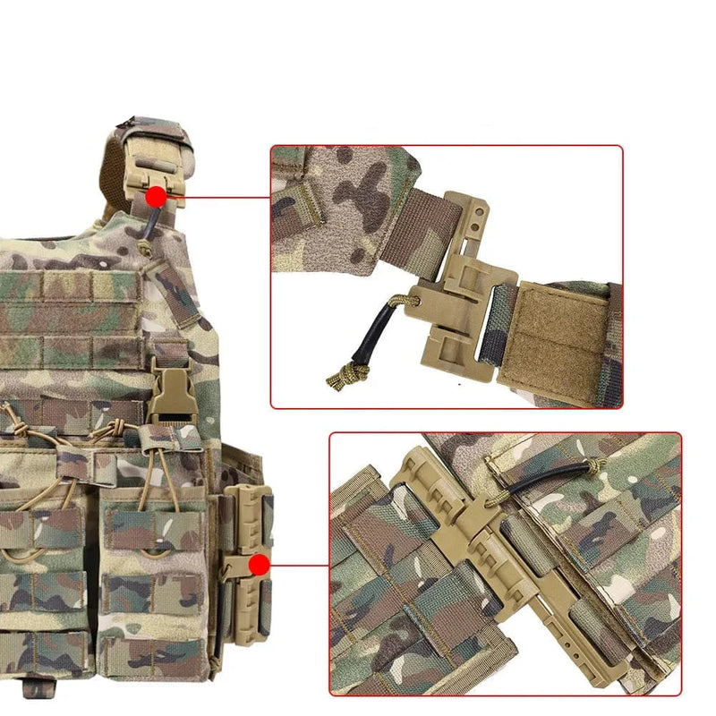 SINAIRSOFT Tactical Nylon Vest With Quick Release Security Molle Multi-camo Plate Carrier Chaleco Hunting Vests
