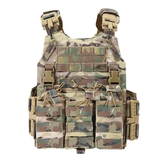 SINAIRSOFT Tactical Nylon Vest With Quick Release Security Molle Multi-camo Plate Carrier Chaleco Hunting Vests