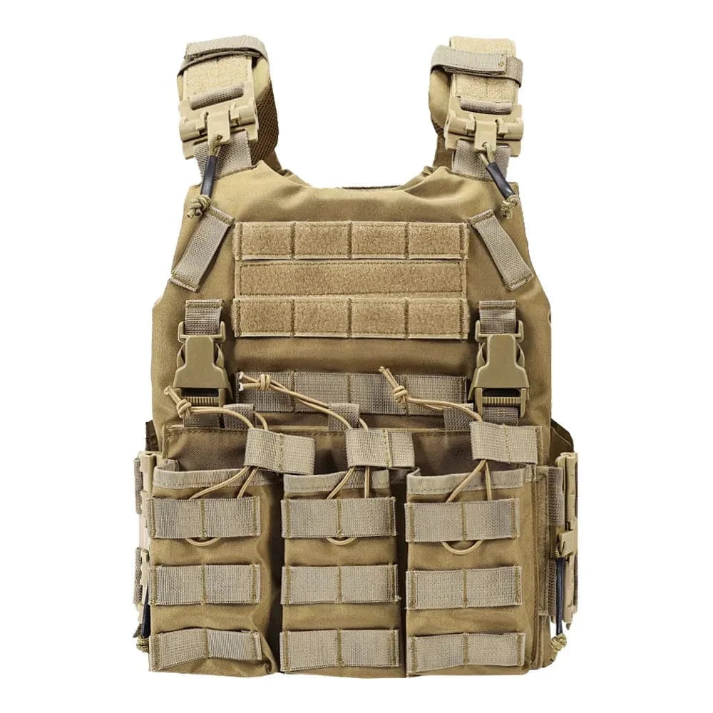 SINAIRSOFT Tactical Nylon Vest With Quick Release Security Molle Multi-camo Plate Carrier Chaleco Hunting Vests Coyote Brown