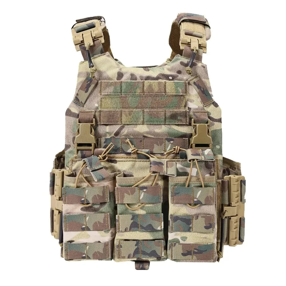 SINAIRSOFT Tactical Nylon Vest With Quick Release Security Molle Multi-camo Plate Carrier Chaleco Hunting Vests Multi-camo