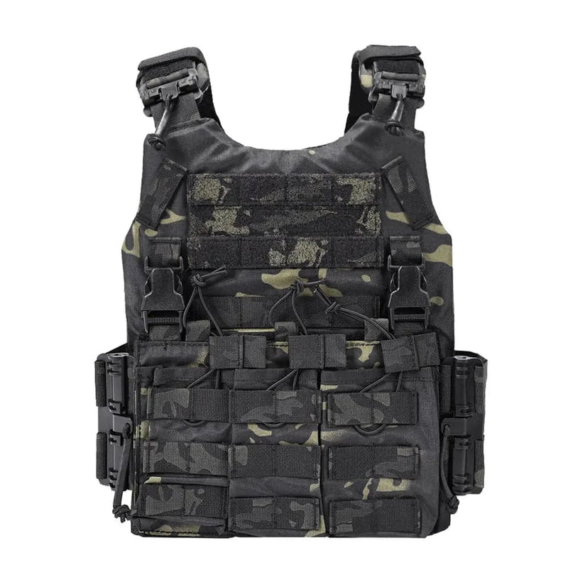SINAIRSOFT Tactical Nylon Vest With Quick Release Security Molle Multi-camo Plate Carrier Chaleco Hunting Vests Multi-camo Black