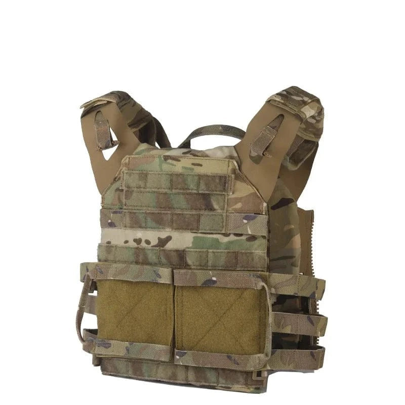 Sport Vest Men JPC2.0 Breathable Adjustable Quick Release Airsoft Vest Nylon Hunting Carrier for Outdoor Paintball Training CP / CHINA