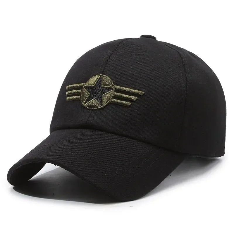 Sports Sun Protection Camouflage Cap Fashion Outdoor Sport Running Baseball Caps Spring and Summer Baseball Hat for Men Women Black