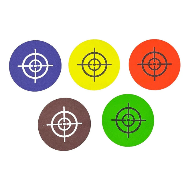 Sticker Targets-250 Pcs/Pack-5 Colors Options-2"/5cm Diameter-CROSS Patterns-Shooting & Hunting-Airsoft Slingshot Airgun