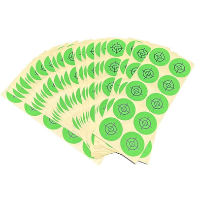 Sticker Targets-250 Pcs/Pack-5 Colors Options-2"/5cm Diameter-CROSS Patterns-Shooting & Hunting-Airsoft Slingshot Airgun light green