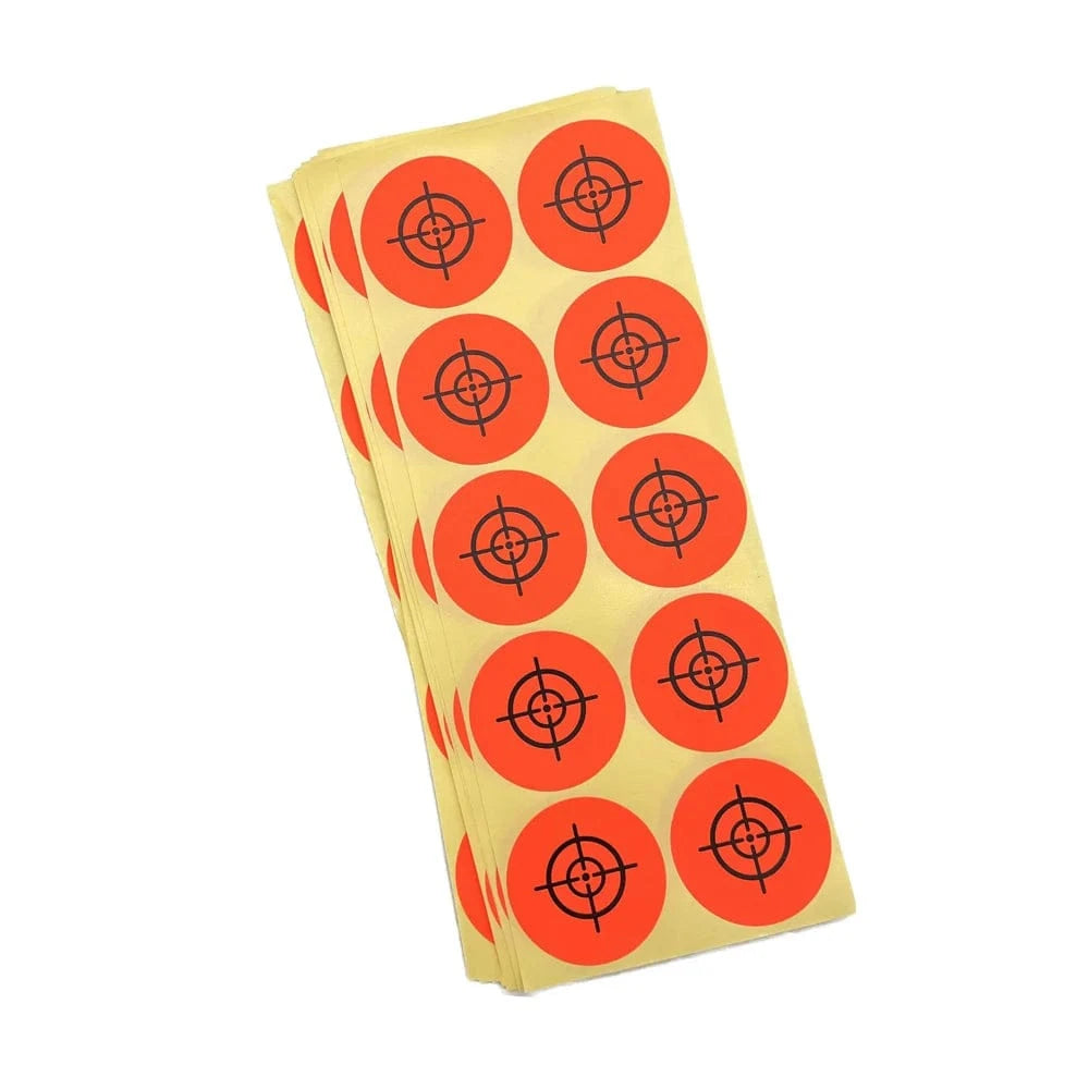 Sticker Targets-250 Pcs/Pack-5 Colors Options-2"/5cm Diameter-CROSS Patterns-Shooting & Hunting-Airsoft Slingshot Airgun Orange
