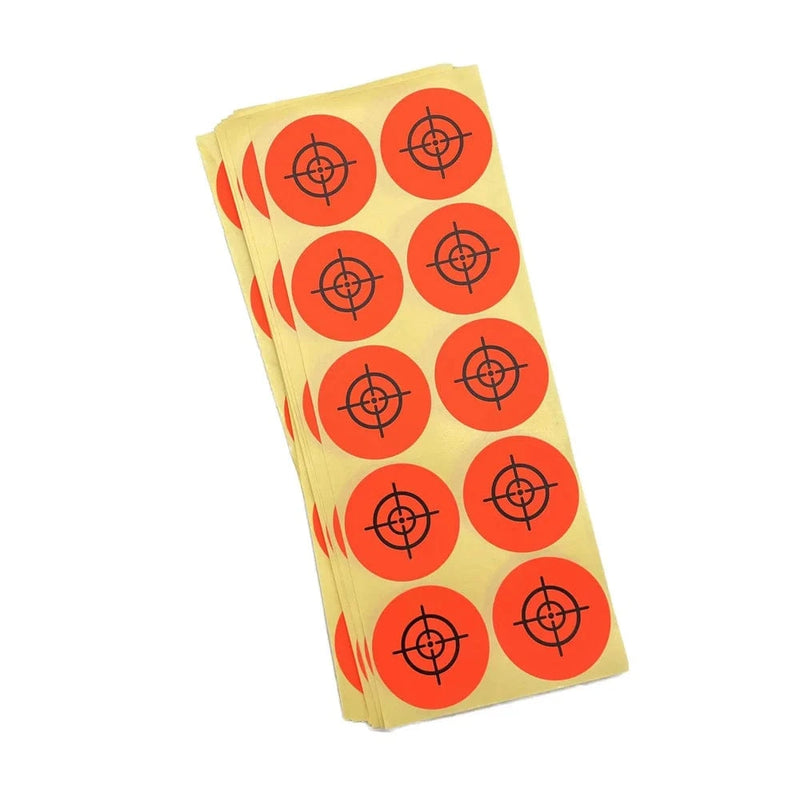 Sticker Targets-250 Pcs/Pack-5 Colors Options-2"/5cm Diameter-CROSS Patterns-Shooting & Hunting-Airsoft Slingshot Airgun Orange