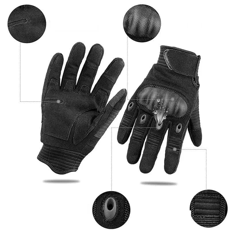 Super Fiber Men's Tactical Gloves Protection Shell Men Women Riding Hard Knuckle Full Finger Touch Screen Motorcycle Gloves