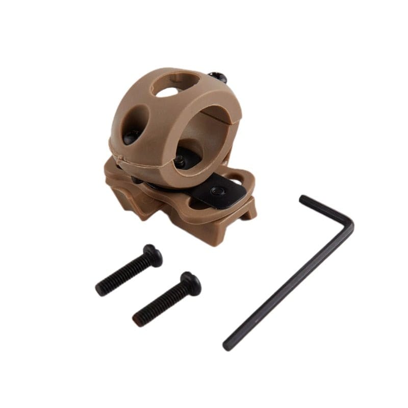 ACTION AIRSOFT 0 Marron / 1 inch Support de lampe BCS casque Fast