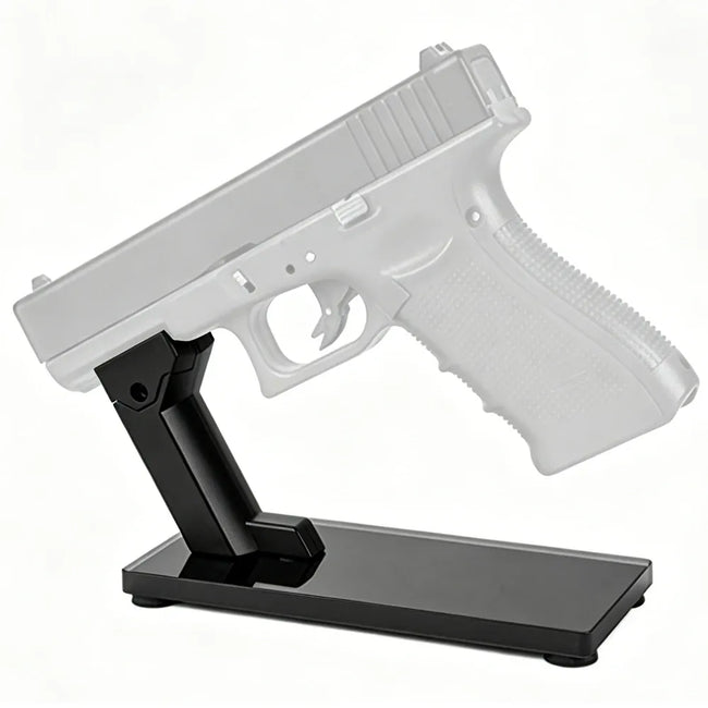 Support de présentation tactique pour pistolet, organisateur sécurisé pour armes à feu avec base antidérapante, support de présentation pour pistolet avec rails