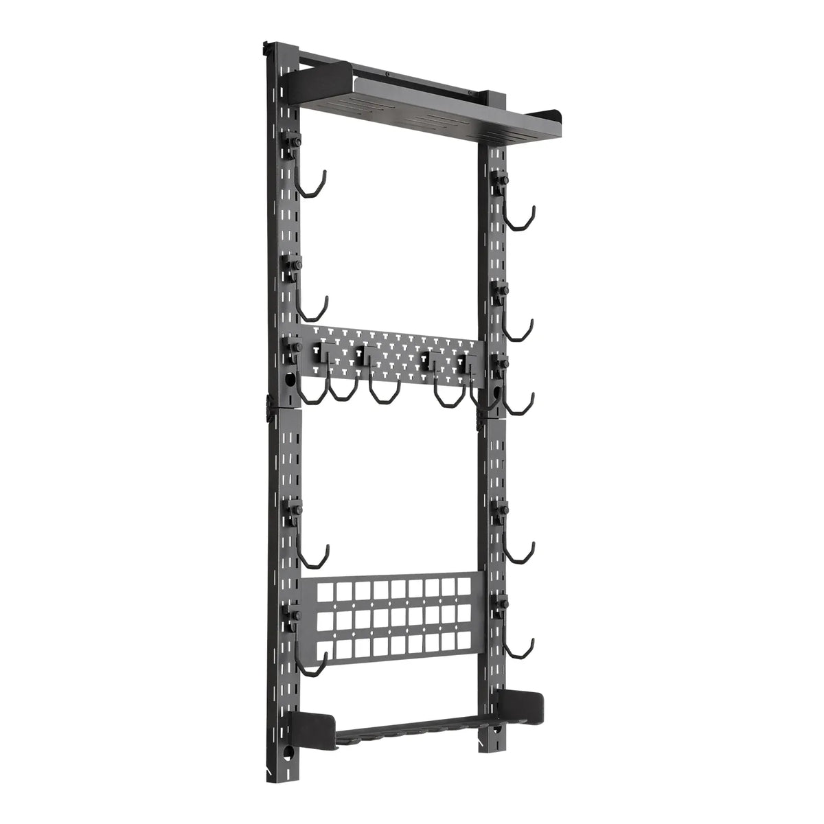 Support mural pour armes à feu SucceBuy en acier, support pour fusils d'intérieur avec porte-chargeurs, panneau MOLLE, accessoires pour armes à feu, support de rangement et d'exposition