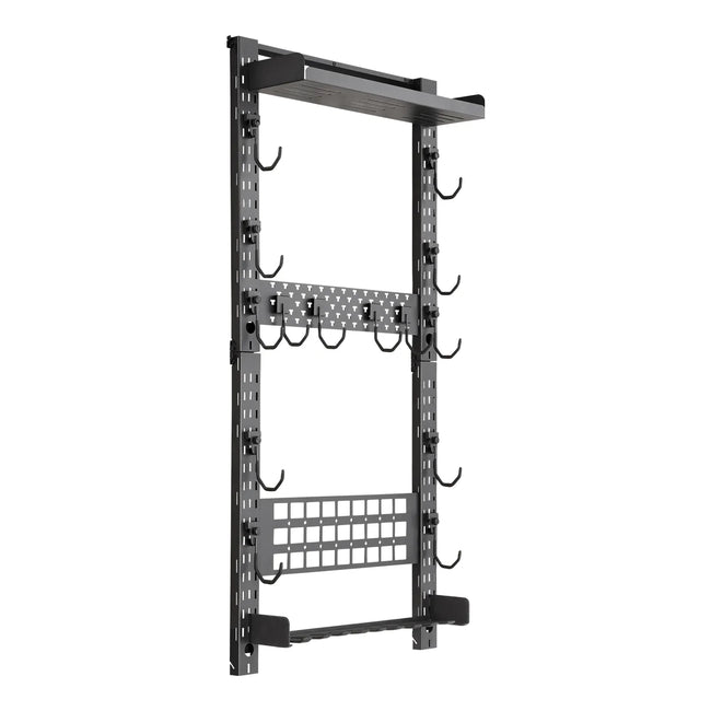 Support mural pour armes à feu SucceBuy en acier, support pour fusils d'intérieur avec porte-chargeurs, panneau MOLLE, accessoires pour armes à feu, support de rangement et d'exposition