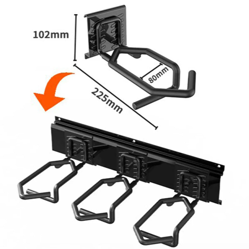 Support mural pour fusil tactique, présentoir pour fusils, fusil de chasse, carabine, support de rangement intérieur en acier, 3 emplacements pouvant contenir jusqu'à 160 lb Gun Rack